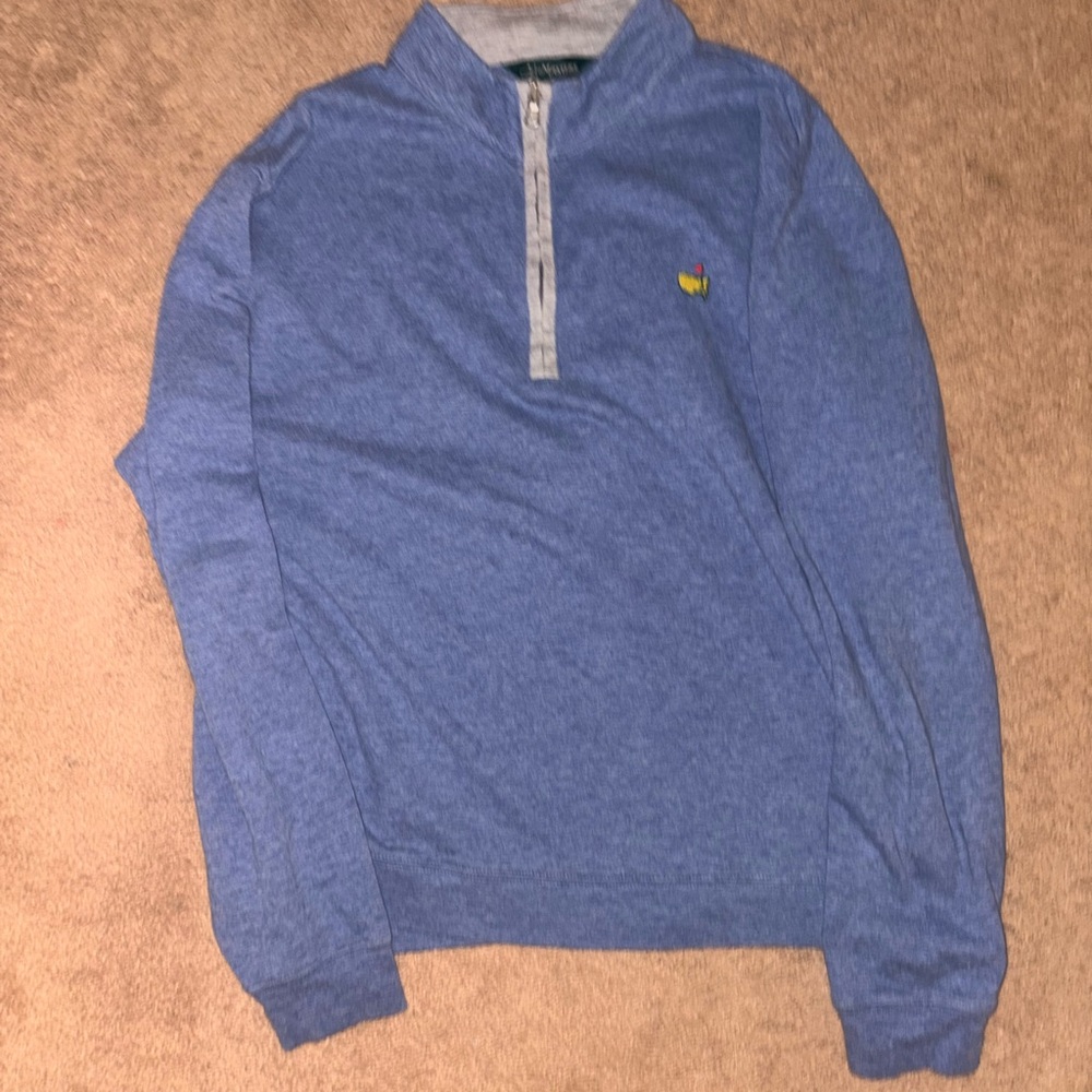 Men's Masters Blue Half-Zip Sweater